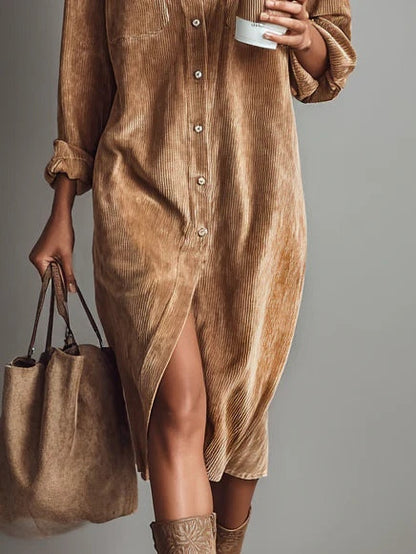 Madona| Relaxed Corduroy Midi Dress