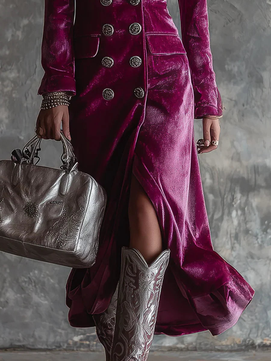 Jane | Long Velvet Blazer Dress