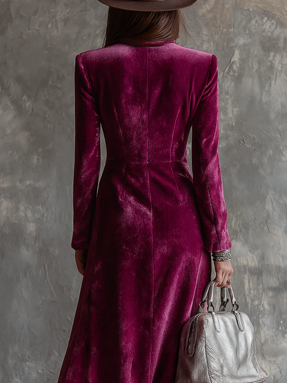 Jane | Long Velvet Blazer Dress