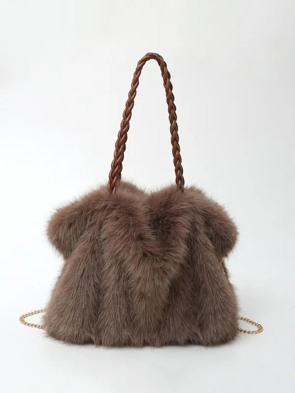 Charlotte | Versatile Plush Velvet Shoulder Tote Bag